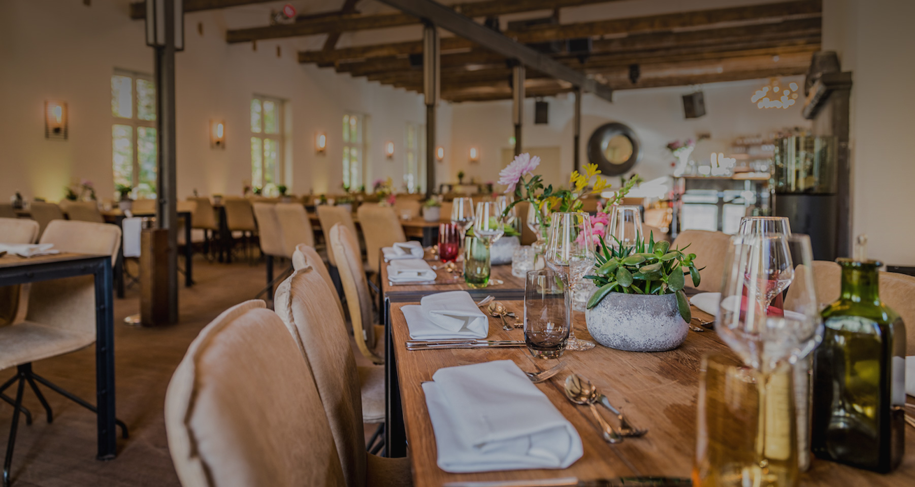 Der Saal der Liebevoll Auermühle als Event Location, Hochzeitslocation uvm.